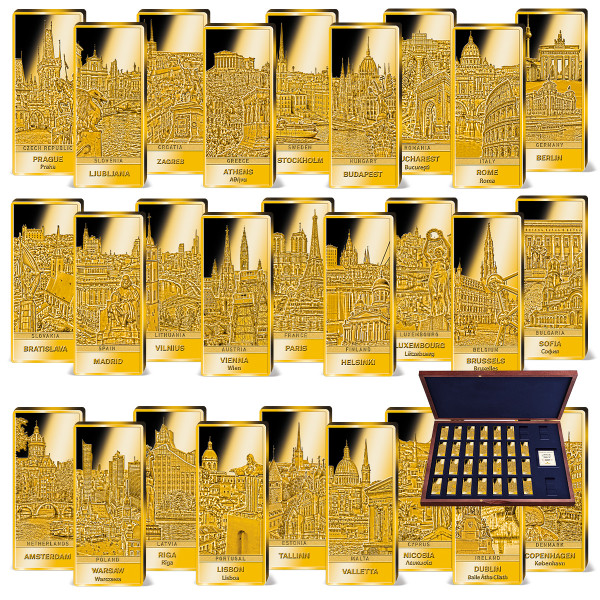 'Capitals of the EU' Golden Bar Complete Set UK_9034630_1