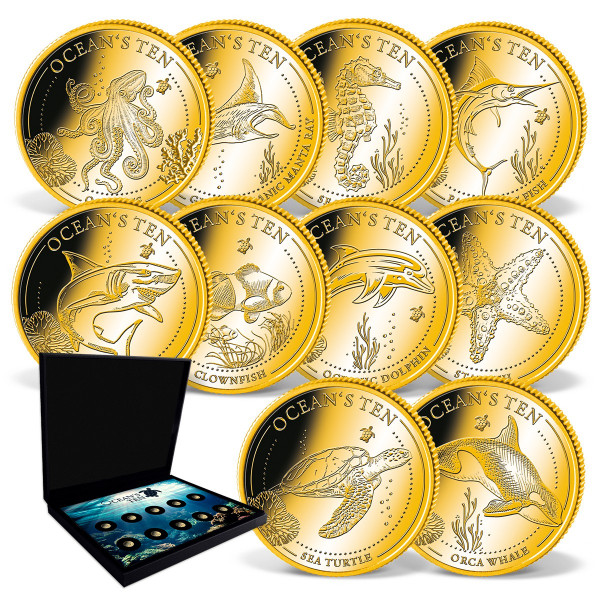 'Ocean's Ten' Gold Coin Complete Set UK_1739261_1