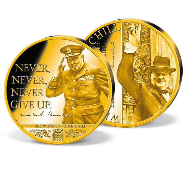 'Winston Churchill - Never give up' Supersize Commemorative Strike UK_1720301_1