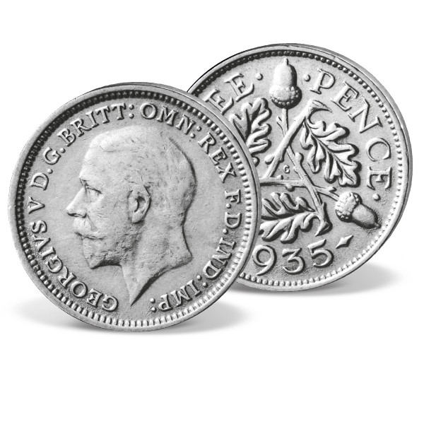 'King George V' Silver 3 Pence Coin UK_2612454_1