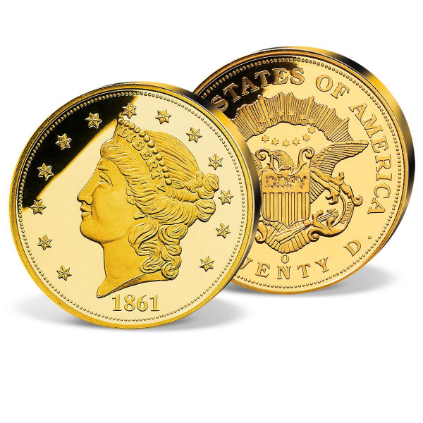 '1861 Gold Double Eagle' Replica Coin UK_8200267_1