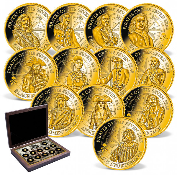 'Pirates of the Seven Seas' Complete Gold Coin Set UK_1739362_1