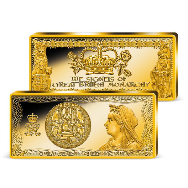 The 'Great Seal of Queen Victoria' Golden Commemorative Bar UK_9038353_1