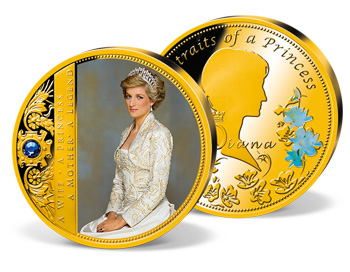 British Princess Diana Rose and Diamond Silver Coin The Last Rose Professional Commemorative Token Coin