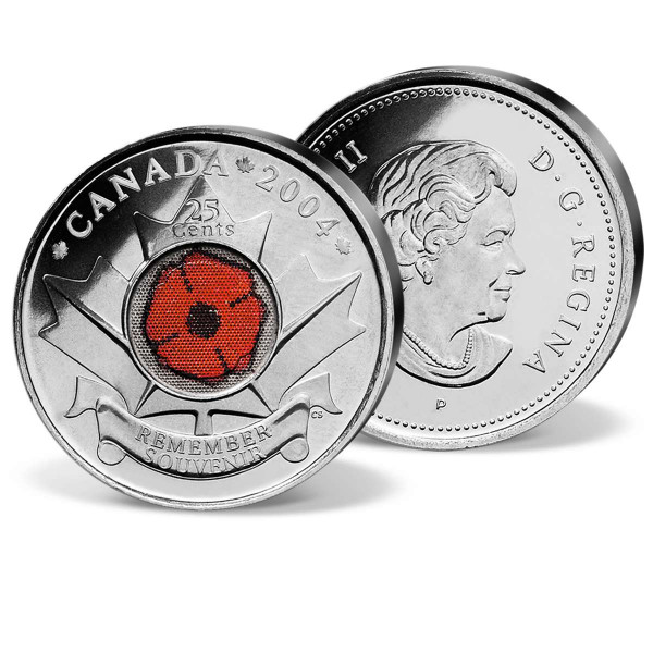 'Poppy' Canadian Quarter Coin UK_2716975_1
