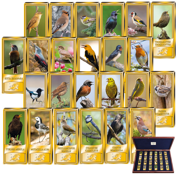 'European Songbirds' complete set of golden bars UK_1964925_1